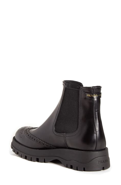 men prada chelsea boots|prada leather lug sole chelsea boots.